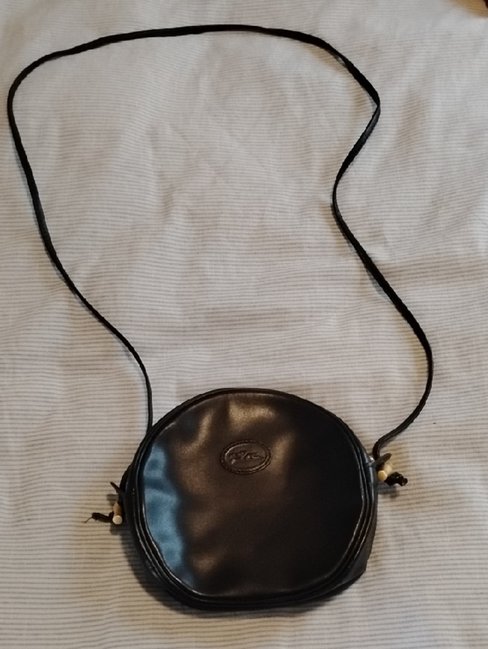 Longchamp Black Round Crossbody Bag